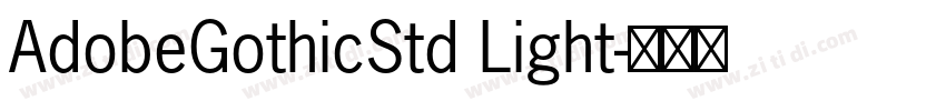 AdobeGothicStd Light字体转换